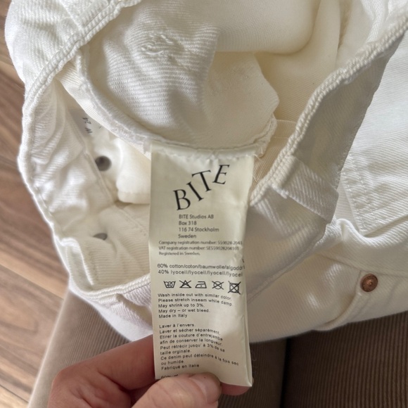 Bite Studios W24 L30 | White Wide Leg High Waist Denim Jeans - Picture 7 of 11